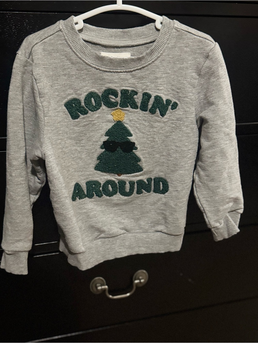 Little Sleepies Grey 'Rockin' Around' Christmas Sweatshirt with Green Tree